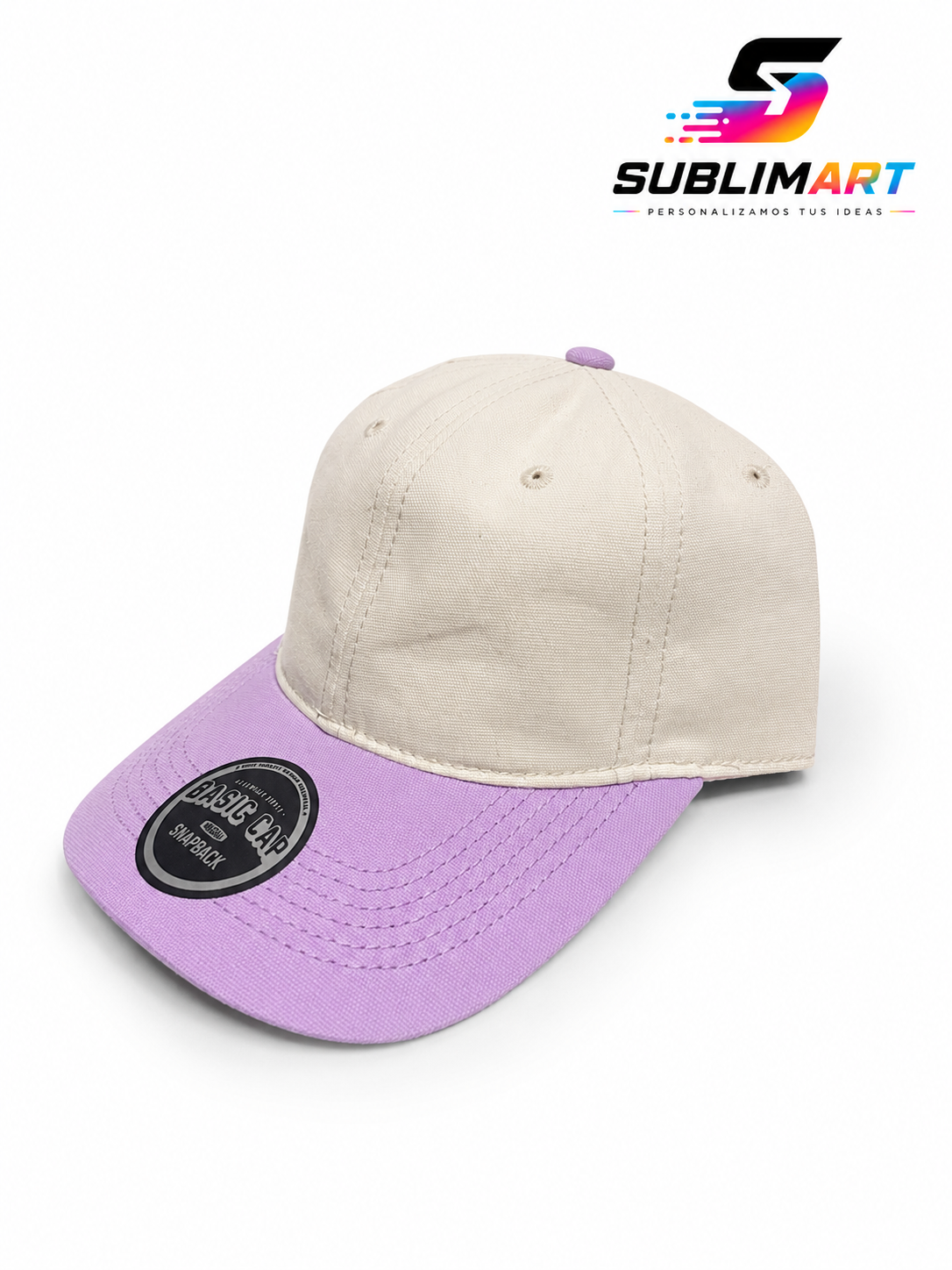 Jockey Beige/Lila Personalizable Full Vinilo